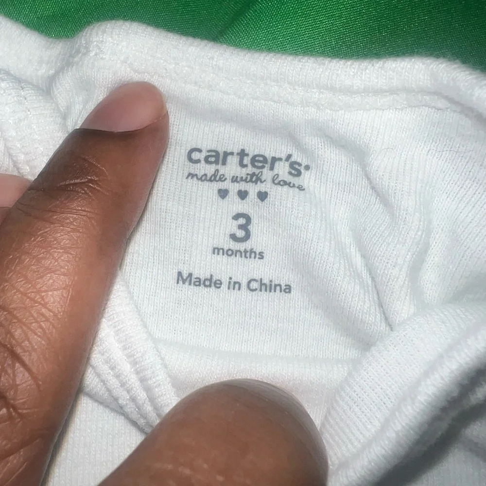 Carter's White Baby Onesie / Pants Outfit size 3-6 Months